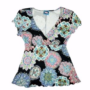 Vibrant Floral Women's Blouse